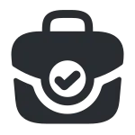 Brifecase Tick SVG Icon